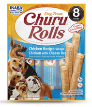 Load image into Gallery viewer, Churu Rolls Wraps for Dogs with a creamy filling 8x12g
