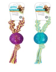 Pawise Tug 'N Play Rope Toy with TPR Ball